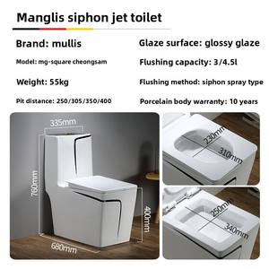 आधुनिक सरल घरेलू बाथरूम सिरेमिक सिफऑन शौचालय मौन पानी की बचत रंग शौचालय - Product Image 4