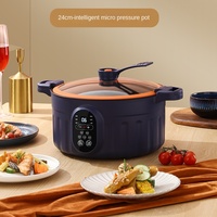 Marmite Électrique Portable 4L 1300W en Acier Inoxydable Antiadhésive avec Contrôle Numérique et Couvercle en Verre Trempé, Classe Énergétique A, Garantie 5 Ans - Offre Spéciale