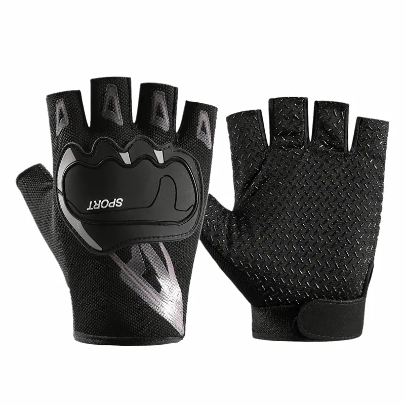 Half Refers To Off-road Spring And Summer Fall Cycling And Half Refers To Outdoor Hard Shell Motorcycle Gloves
