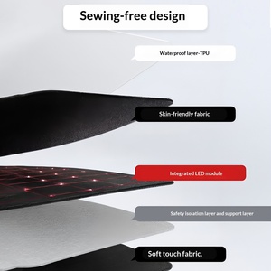 Nouvelle ceinture de physiothérapie infrarouge transfrontalière à 100 LED rouges, alimentation USB, cordon de 1,5 m, double bande chauffante pour voiture - Product Image 3