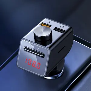 Araba kablosuz müzik BT 5.0 BT araç kiti FM verici MP3 çalar USB hızlı şarj adaptörü Handsfree