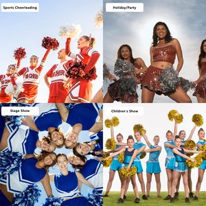 ニクロ新着カスタムロゴチアリーディングポンポンハンドル付き応援小道具スポーツプラスチッククラフトプロモーションパーティー用品 - Product Image 6