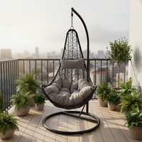 Meubles d'extérieur, balançoire de jardin, balançoires de patio, hamac suspendu en métal pour parc et hôtel