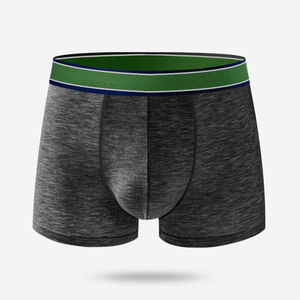 Calzoncillos bóxer elásticos de algodón suave para hombre, pantalones cortos cómodos y elegantes de Color sólido, calzoncillos sostenibles para hombre, venta al por mayor - Product Image 4