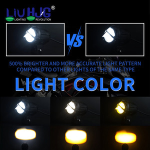 Faro moto HJG LED 60W 6000K impermeabile fendinebbia faretto Ultra luminoso sistema di illuminazione moto con occhio di diavolo - Product Image 6