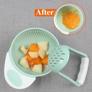 Baby Grinding Bowl <b>Set</b> Safe Baby Manual Food Grinder and Bowl Infant Fruit Puree Grinding <b>Tools</b> Toddler Feeding Supplies - Product Image 5