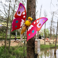 Éclairage Décoratif Farfalle Luminogène Géant pour Jardin Extérieur, Papillon Géant LED pour Paysage, Noël, IP65, PVC, Nouvel An