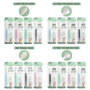 Fabrikgroßhandel Acht Kopf-Arten 2-in-1 Zahnpflege Set für Haustiere Katze und Hund - Product Image 3