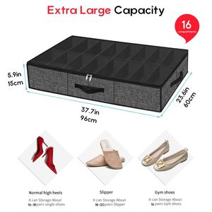 Organizador de Zapatos Debajo de la Cama Personalizado OEM/ODM, Contenedor de Almacenamiento de Zapatos Debajo de la Cama con Cubierta Transparente - Product Image 6
