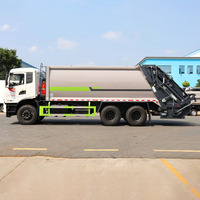 Camion compacteur hydraulique de collecte des déchets Dongfeng 6x4 25 tonnes, moteur diesel Euro 6, transmission manuelle, pour déchets commerciaux