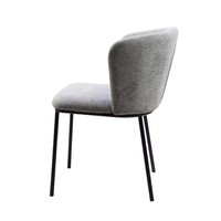 Chaise de salle à manger en tissu velours gris, design minimaliste moderne, légère et durable, pour la maison, l'appartement, l'hôtel