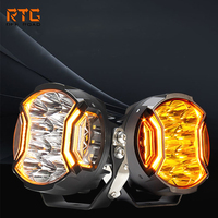 Feux auxiliaires pour pick-up tout-terrain, 3 pouces, 58W, blanc ambre, barres avant A-pillar, feux de travail LED