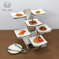 Edelstahl Catering Stand Nachmittags tee für Lebensmittel Display Restaurant Hochzeits torte Stand Buffet Riser Display Dessert Stand