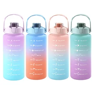 AilinGalaxy 2 litre motivational water bottle plastic bpa free portable sports for drink water