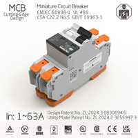 Disjoncteur miniature domestique en cuivre SPN 36 mm MCB UL489 CSAC22.2No5 IEC EN60898-1 Conception brevetée unique Câblage rapide 10kA