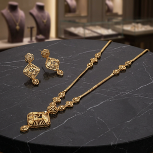 Wholesale 14K18K24K Gold Filled Fashion <b>Necklaces</b> Traditional Turkish Design <b>Long</b> Jewelry Set Dubai Style Jewelry Oro Joyeria - Product Image 5