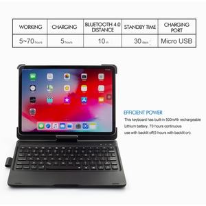 Teclado Bluetooth 5.1 para iPad Pro de 11 Pulgadas 2018 y 2020, Teclado Retroiluminado Giratorio de 360 Grados con Soporte para Lápiz - Product Image 2