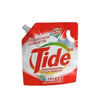 Sacs d'emballage personnalisés en gravure, durables, sans BPA, thermoscellables, à fond plat, OEM ODM, pour lessive en poudre