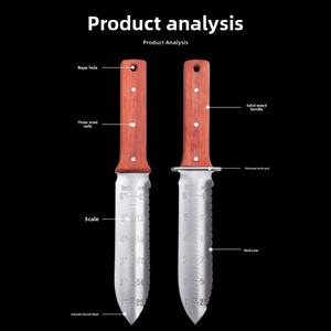 มีดสปาตูลาอเนกประสงค์สแตนเลสแบบปรับแต่งได้ OEM พร้อมปลอก Kydex ด้ามไม้ พกพาสะดวก มีคลิปหนีบเข็มขัด สำหรับแคมป์ปิ้งและงาน DIY - Product Image 3