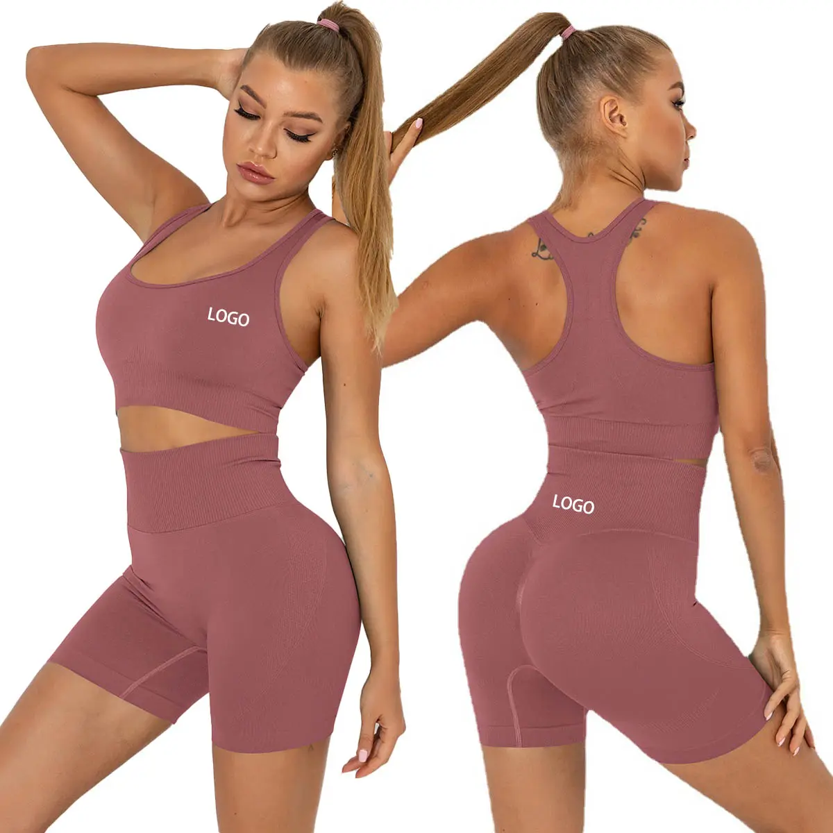 Kustom pakaian olahraga Gym set Yoga olahraga pakaian olahraga set Yoga Set kebugaran Activewear set olahraga untuk wanita