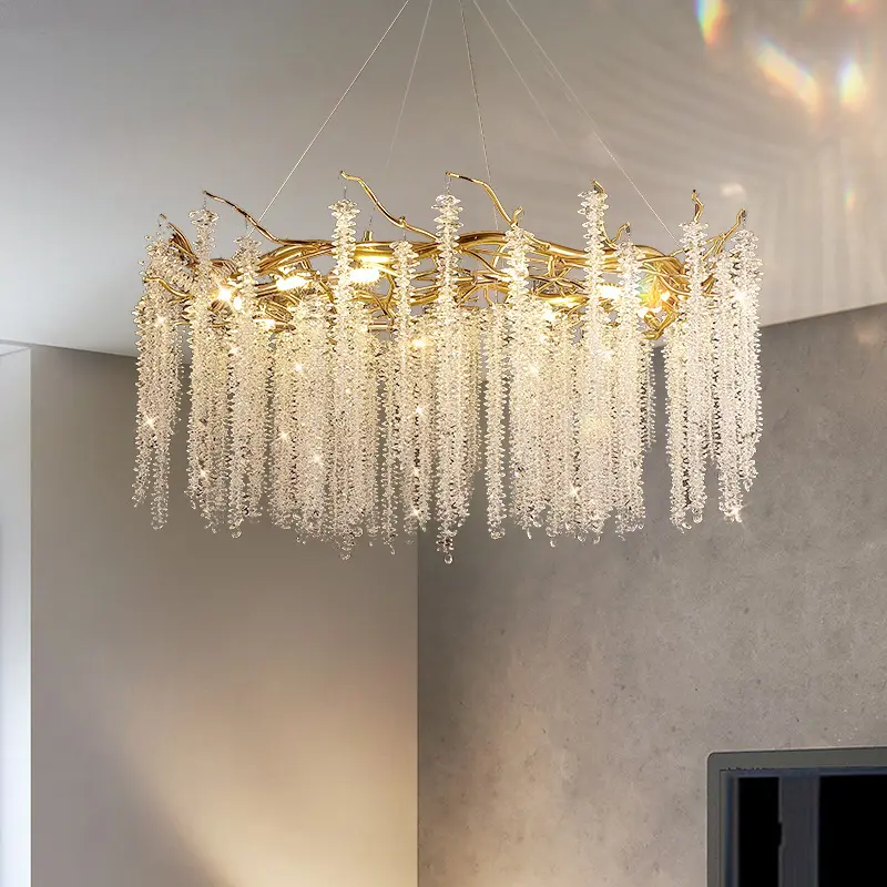 Licht Luxe Woonkamer Kristallen Kroonluchter Villa Luxe Slaapkamer Kroonluchter