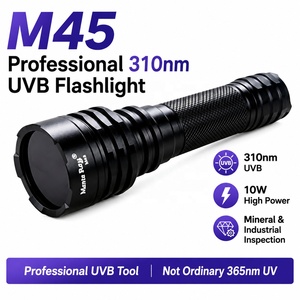 Torcia UV Profonda 310nm UVC |   Filtro ZWB3 LED a 9 chip ad alta potenza da 10W |   Torcia da Campeggio Ricaricabile 21700 con Grado di Protezione IP66, Professionale - Product Image 1