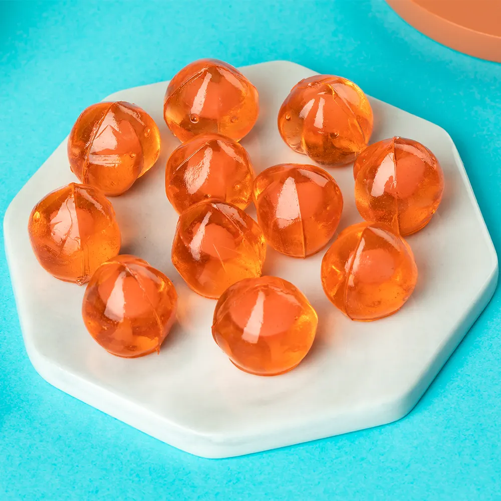 Amos 4D đầy nước trái cây đào 3D hình dạng Halal trái cây ngọt ngào Gummy kẹo