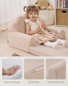 Sofá Tatami 2 en 1 de Alta Calidad para Niños, Diseño Moderno, Tela de Felpa, Funda Extraíble para Dormitorio o Sala de Estar - Product Image 5