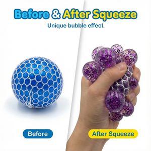 ของเล่นบีบ 12 ชิ้น ลูกบอลบีบตาข่ายหลากสี ของเล่นบีบคลายเครียดแบบยืดหยุ่น ของเล่นเสริมพัฒนาการสำหรับทุกเพศ ลูกบอลบรรเทาความเครียดหลากสี - Product Image 5