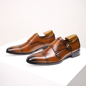Zapatos de Cuero Genuino con Hebilla y Punta Cuadrada para Hombre, Estilo Británico, Formales para Negocios, 2026 - Product Image 5