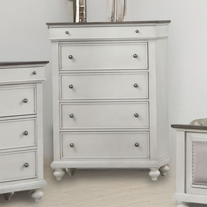 Juego de Muebles de Dormitorio Bicolor: Cabecera Tapizada, Cómoda, Mesita de Noche y Cajonera - Product Image 3