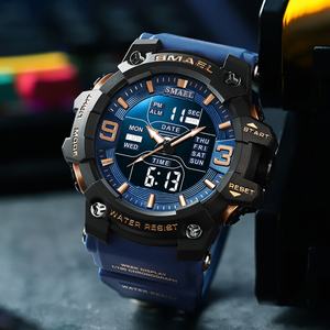 Montres analogiques-digitales à quartz SMAEL 8049, montre de sport étanche pour hommes, Relojes De Hombre, montre de sport colorée - Product Image 1