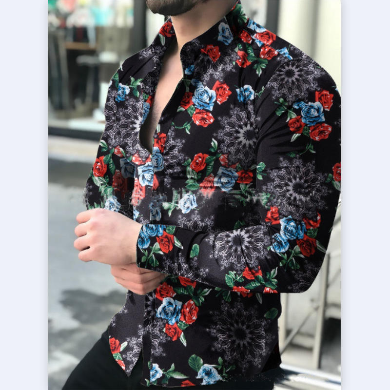 Customizable Men's Long Sleeve Hawaiian Shirt For Casual Wear Oem