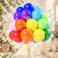 Ensemble de ballons de fête en latex brillant de 12 pouces pour les anniversaires, Noël, la Saint-Valentin, les célébrations, la décoration avec de l'hélium de qualité