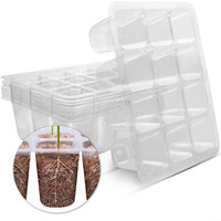 DD3201 Jardin Mini Propagateur Plante Serre Cultiver Kit avec Humidité Ventilé Dômes Propagation Boîte Semences Starter Plateau