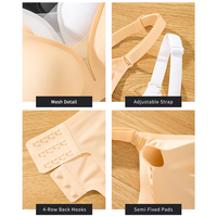 Bra seksi modis yang dapat disesuaikan, Bra pengangkat Super, Bra seksi ODM/OEM, tanpa kawat, ukuran Plus, mendukung fitur Push-Up untuk wanita