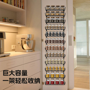 Wall Mounted Spice Rack Multi Layer Large Capacity Condiment <b>Storage</b> <b>Kitchen</b> Organizer - Product Image 4