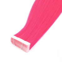 Extensiones de Cabello Adhesivas, 20 Piezas, Resistentes al Calor, Sintéticas, Lisas y Rizadas, Invisibles, de 26 Pulgadas