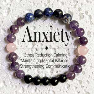 Natural Stone <b>Bracelet</b> Colorful Glass <b>Beaded</b> Meditation Jewelry Expert In-house Production Custom Sample Making - Product Image 2