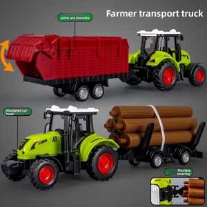 Wholesale Inertia Plastic Tractor Toy Vehicles <b>Farm</b> Engineering Car Transport Truck Model Kids Gift <b>Set</b> for Boys 3-6 Years - Product Image 3