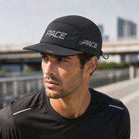 Casquettes et chapeaux unisexes personnalisés pour le sport et le plein air, légers, à séchage rapide, 5 panneaux, pour le camping, le surf et la course à pied, vente en gros