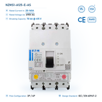 Disjoncteur modulaire Eaton NZM 125A 3P 70kA thermique-magnétique 400V AC pour la protection des moteurs