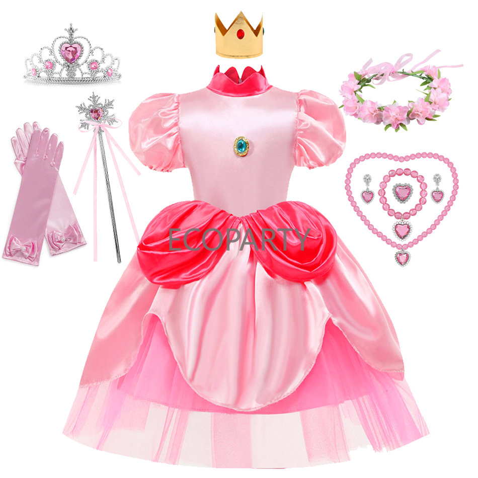 Princess Peach Costume Dress - Perfect for Birthday Parties