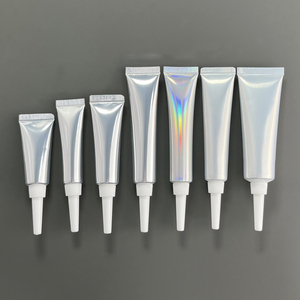 3g 5ml 10ml 20ml 30ml 40ml Empty Black <b>Silver</b> Gloss Squeeze Packaging Tube <b>Eye</b> Cream Cosmetic 15ml with Needle Nose Applicator - Product Image 1