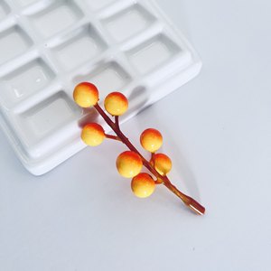 Bayas Rojas Simuladas, Accesorios Decorativos, Bolas de Espuma de Color Degradado, Ramilletes de Frutas Navideñas, Materiales para Manualidades - Product Image 4