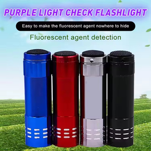 9 LED <b>UV</b> Flashlight Aluminum Body Portable Small Lamp Emergency Use - Product Image 3