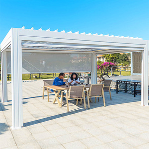 Paneles de Techo Aislantes de Aluminio para Exteriores de 3 x 4 m, Pérgola de Aluminio con Persianas Motorizadas para <span class=keywords><strong>Jardín</strong></span> - Product Image 4