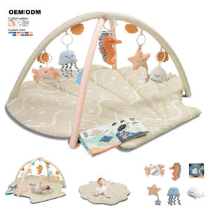 <span class=keywords><strong>Tapis</strong></span> d'éveil pour bébé surdimensionné, <span class=keywords><strong>tapis</strong></span> d'activités pour le temps sur le ventre pour bébés de 0 à 6 mois, <span class=keywords><strong>tapis</strong></span> d'éveil pour bébé en forme de coquille avec 6 jouets détachables - Product Image 1