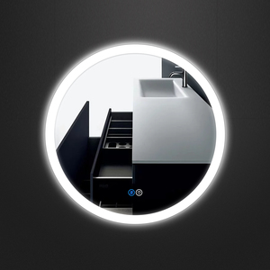 Phòng khách trang trí vòng khung gương với cảm ứng chuyển đổi thiết kế LED Gương phòng tắm chống sương mù treo tường LED Gương phòng tắm - Product Image 2