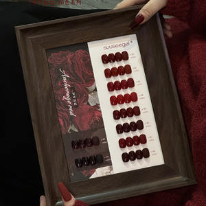 Charmant Couleur Ox Blood Nail Gel Colle 10 Couleurs Cherry Red Series Gel UV - Product Image 3